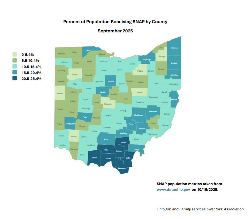 SNAP Participation Rates by County IMAGE